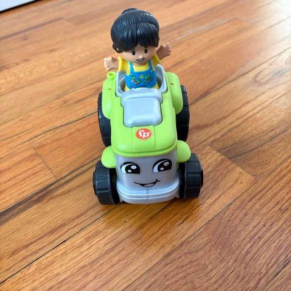 Fisher-Price Lime and Black Smiling Toy Car - Picture 1 of 5